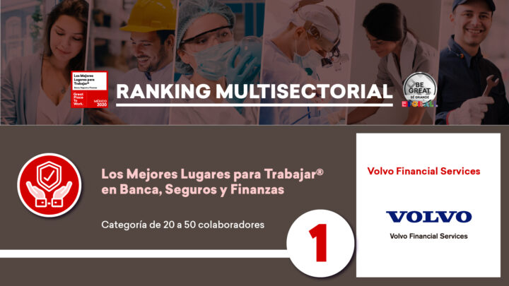 Galardonan a Volvo Financial Services, como mejor lugar para trabajar del Sector Banca, Seguros y Finanzas