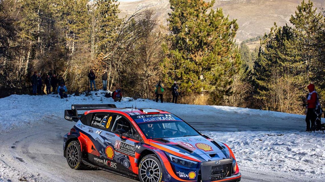 Hyundai Motorsport disputa su primera ronda del 2022 en el WRC Montecarlo