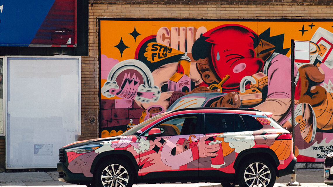 Corolla Cross inspira coloridas obras de arte en las principales ciudades de EU 