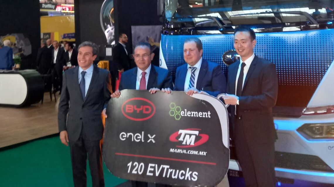 BYD entregará flota de 120 tractocamiones 100% eléctricos de carga pesada