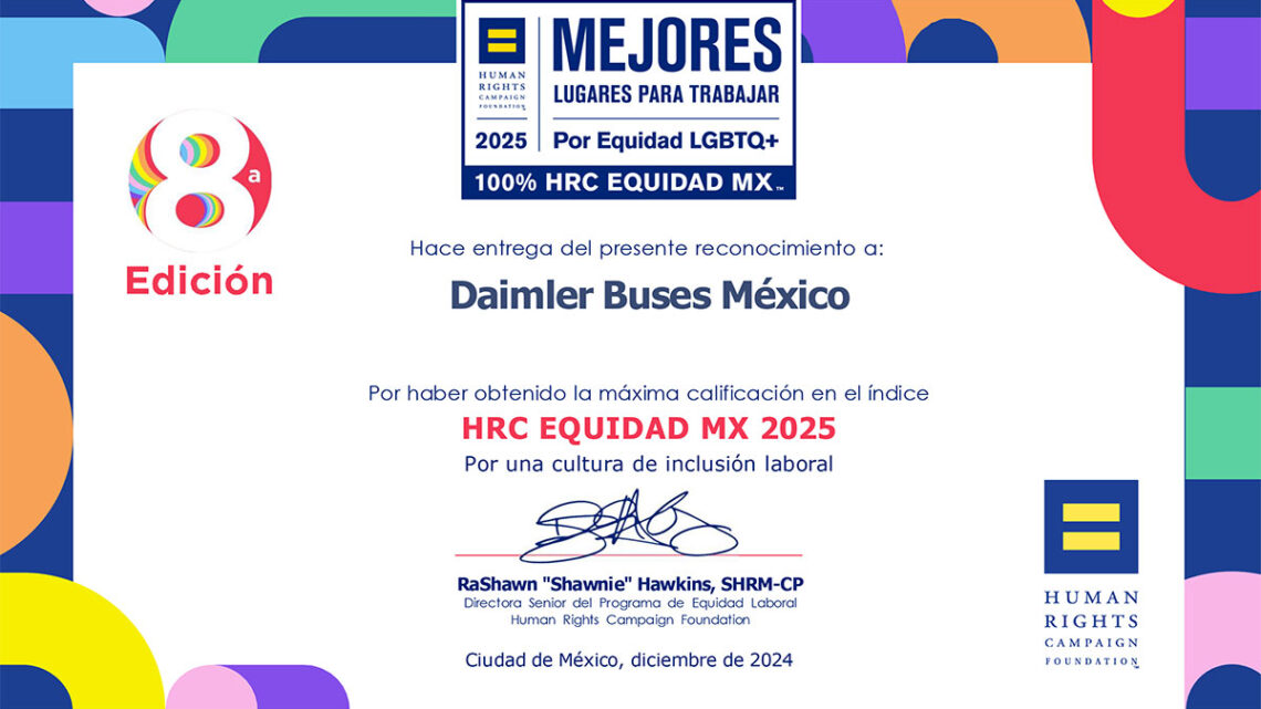 Mercedes-Benz Autobuses reconocido por Human Rights Campaign